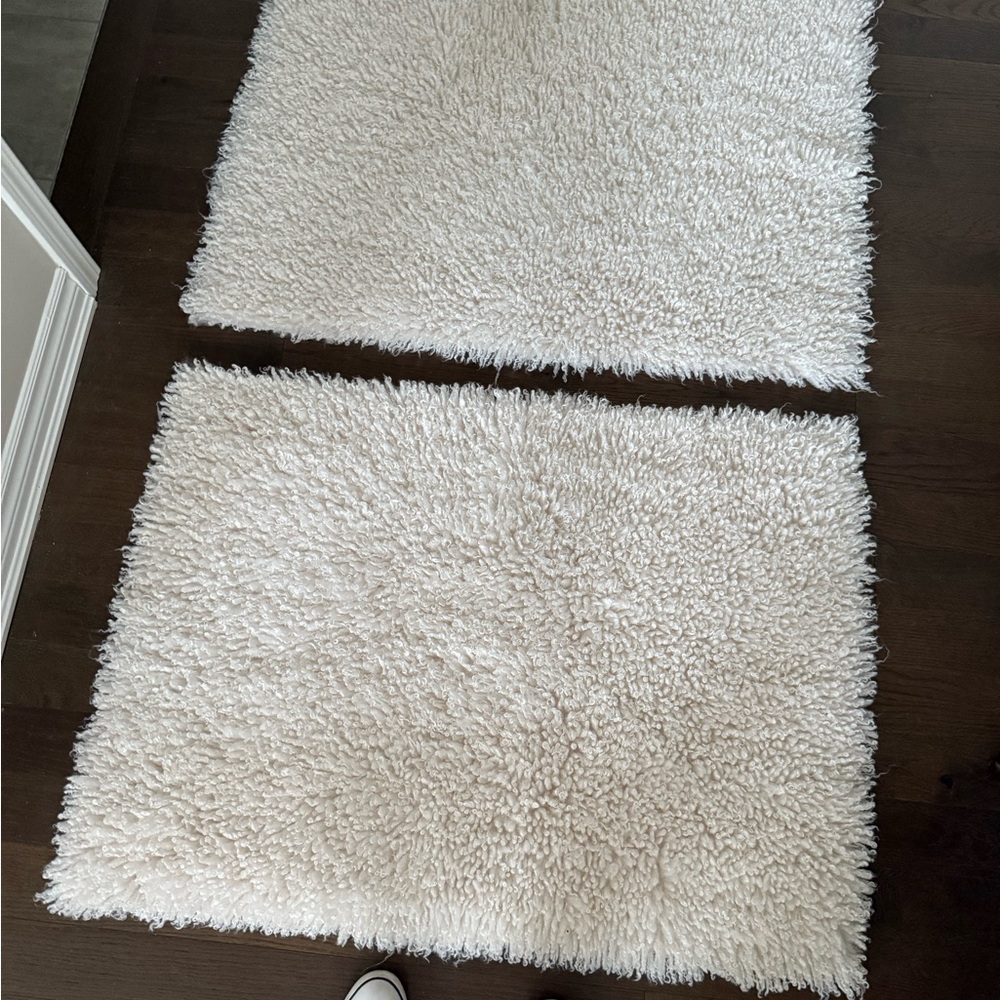 Faux Sheepskin rug matching pair